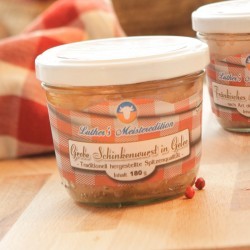 Grobe Schinkenwurst in Gelee 180g Glas
