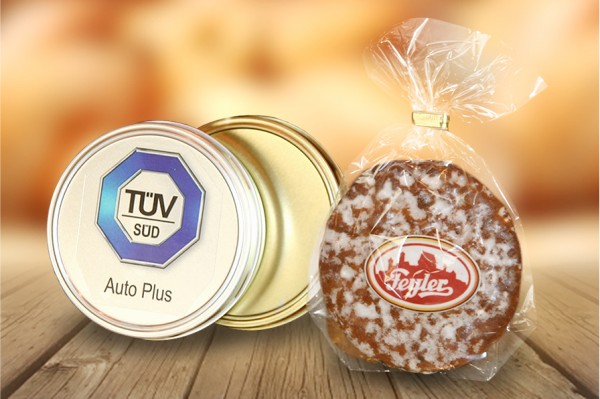 Elisenlebkuchen mit Logodose