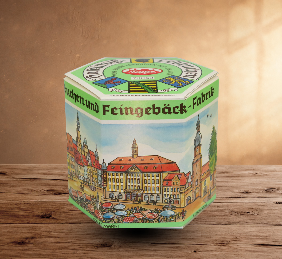 Schmuckschachtel mit Haselnusslebkuchen 200g