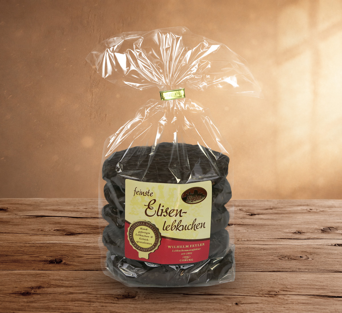 Elisenlebkuchen mit Schokolade Rüschenpackung, 300 g