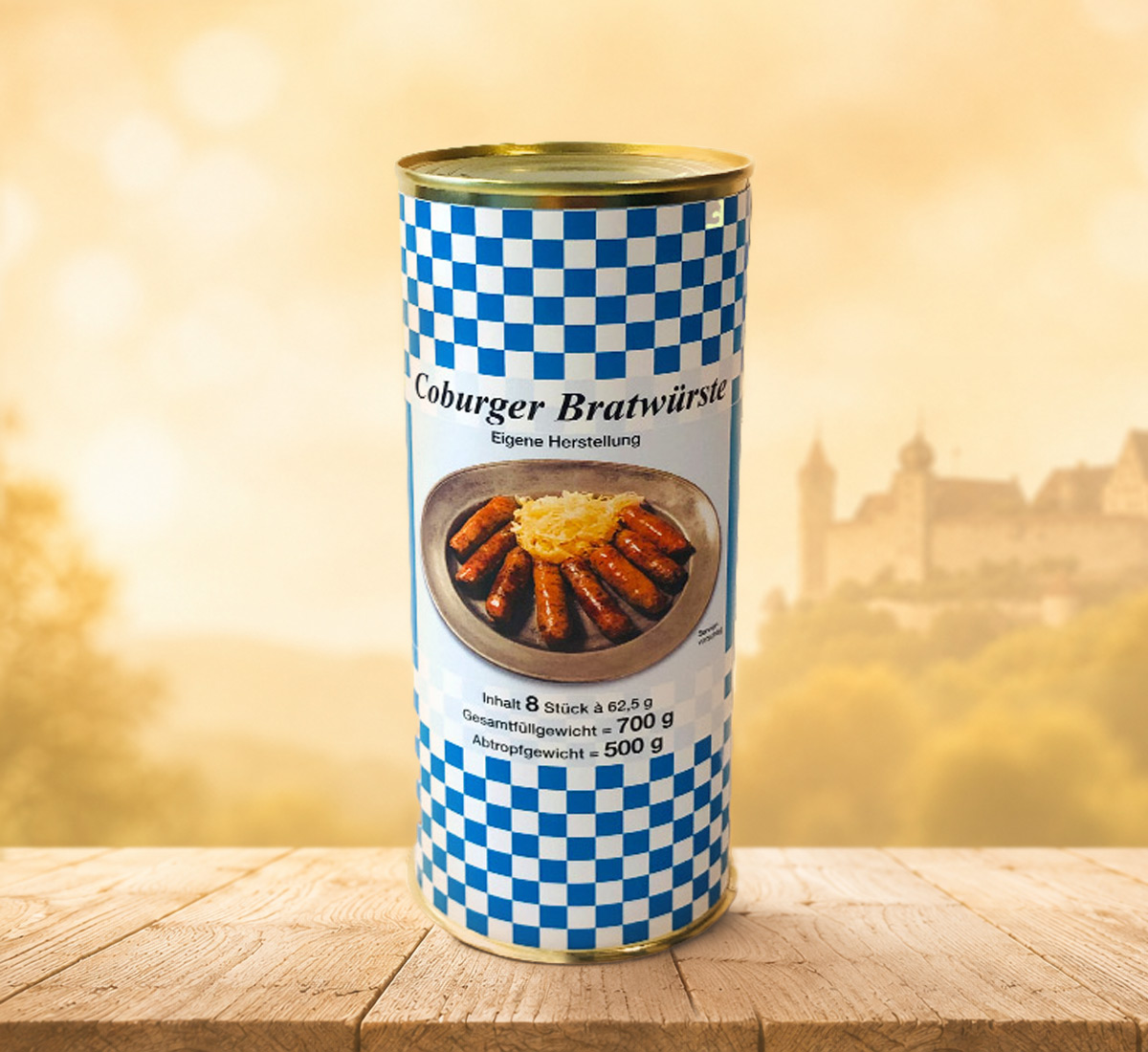 Coburger Bratwurst in der Dose