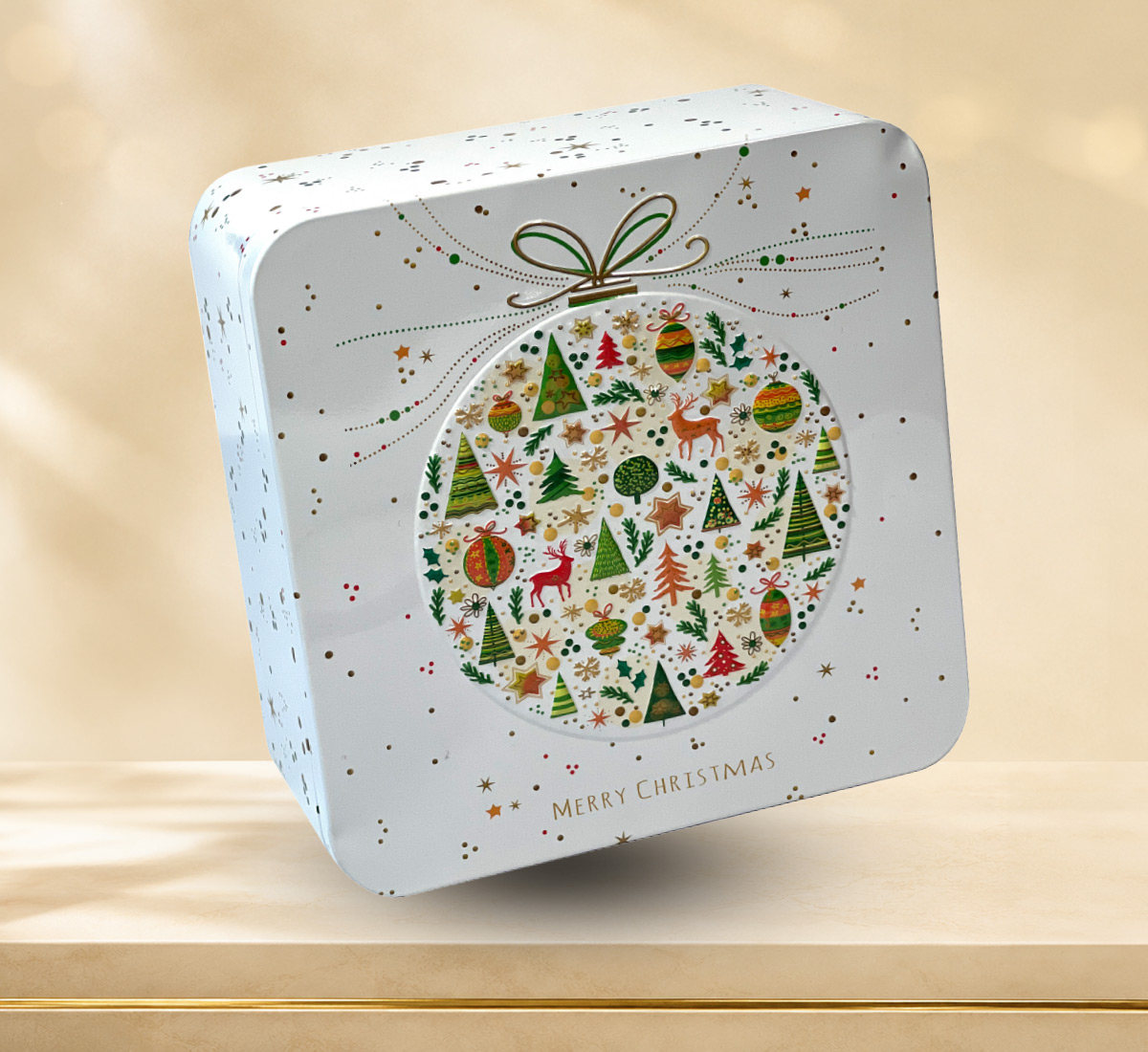 Schmuckdose Merry Christmas mit Weihnachtsgebäck